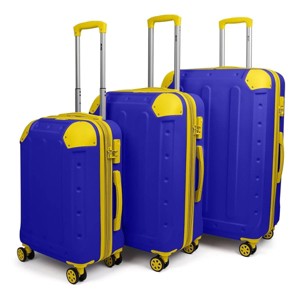 New York Xpress EL-2401 3PC Luggage Hardshell Expandable with 4 Spinner Wheels, Lightweight, 20" 24" 28" - 1 of 4