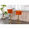 APRILSOUL Orange Set of 2 Swivel Bar Stools Adjustable Counter Height Chairs with Footrest for Kitchen, Dining Room - 2 of 4