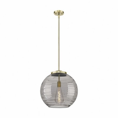 Athens Deco Swirl - 1 Light Pendant In Industrial Style-17.13 Inches Tall and 15.75 Inches Wide