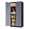 Mlezan Metal Storage Cabinets with Lock, Garage Storage Cabinet with 2 Door and 5 Adjustable Shelves, for Home, Office, Gym, Garage - 3 of 4