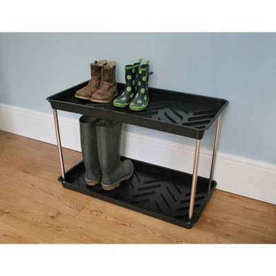 Tierra Garden Two Tier Black Boot Tray : Target