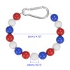 Unique Bargains Stainless Steel Indoor Outdoor Durable Flag Pole Beaded Flagpole Retainer Ring 15 Beads 0.71" Red White Blue - 3 of 4