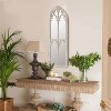 LuxenHome Distressed White Wood Cathedral Framed Wall Mirror - 3 of 4