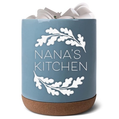 Elanze Designs Nana's Kitchen Sky Blue X-Large Cork Bottom, Kitchen Counter, Ceramic Stoneware, Coffee, Tea and Hot Chocolate, Machine Brewing, K