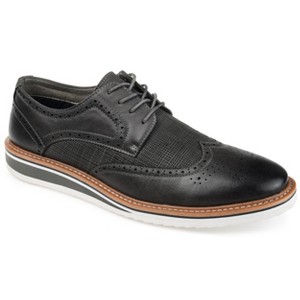 Vance Co. Mens Medium and Wide Width Mens Warrick Wingtip Lace-up Derby Dress Shoe - 1 of 4