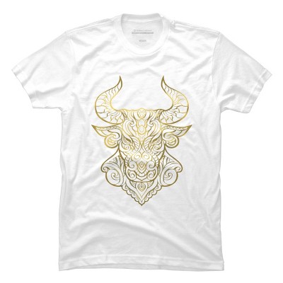 Men's Design By Humans Taurus Gold By griffin45nn9z T-Shirt