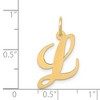 Black Bow Jewelry 14k Yellow Gold, Ella Collection Medium Fancy Script Initial L Pendant - 4 of 4