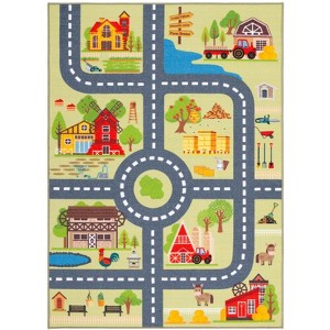 Kids Playhouse KPH232  Machine Washable Skid-Resistant Power Loomed Indoor Rugs - Safavieh Kids - 1 of 4