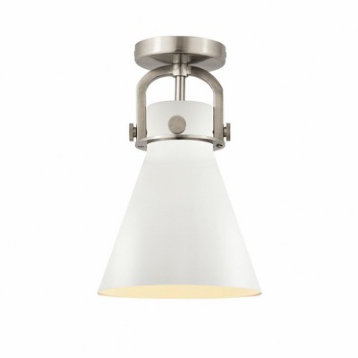 Newton Cone - 1 Light Flush Mount In Industrial Style-14.25 Inches Tall and 8 Inches Wide