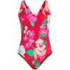 Lands' End Women's Chlorine Resistant Scoop Neck X-Back High Leg Soft Cup Tugless Sporty One Piece Swimsuit - 3 of 4