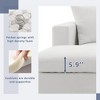 SKRAN Modern Sectional Sofa，101*66"L-shapedwith Polyester Fabric Couch Set Movable Ottoman for Living Room, Apartment(White) - 4 of 4