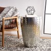 Hammersmith Metal Table Stool - FOX5514A - Silver - Safavieh Couture - 2 of 4