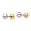 Black Bow Jewelry Reversible 5mm Ball Screw Back Earrings in 14k Two-tone Gold - 3 of 4