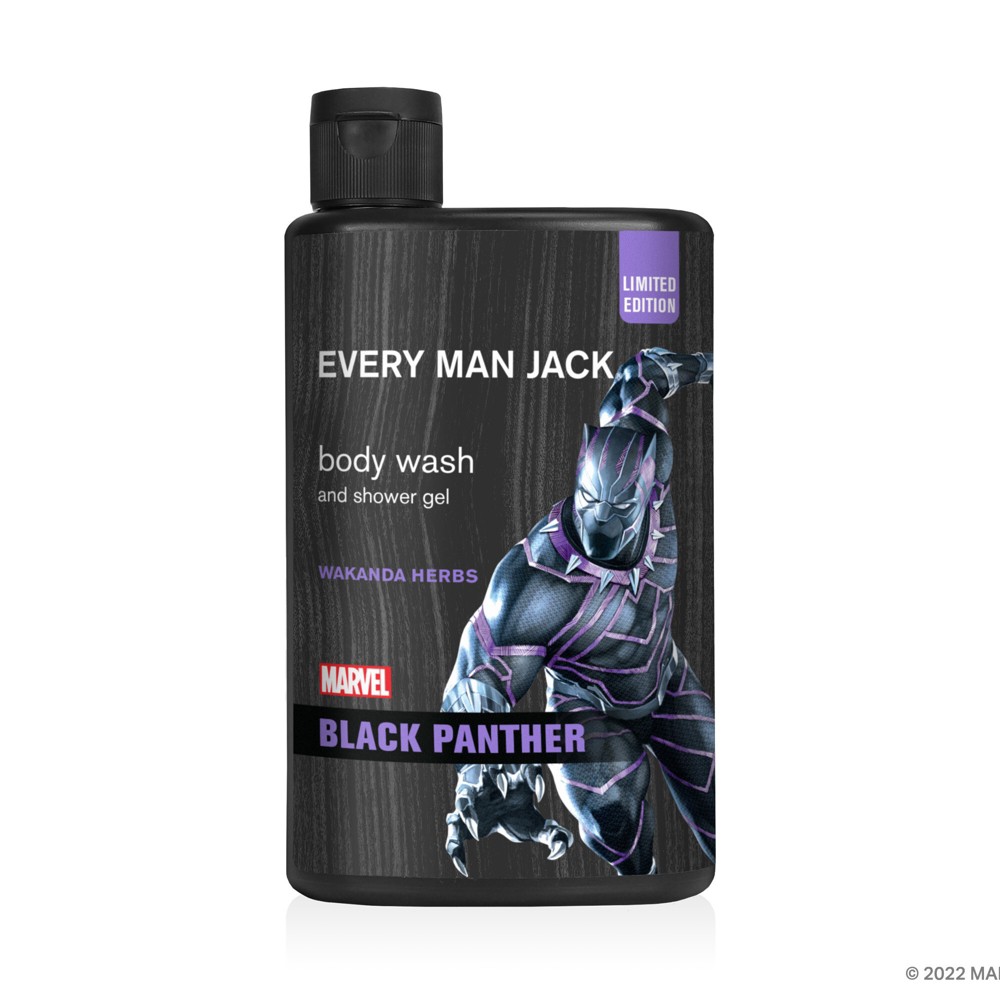 Every Man Jack Black Panther Body Wash & Shower Gel Wakanda Herbs 13.5 oz