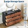 5/6/7 Drawer Dresser for Bedroom, Wood Chest with Curved Profile and Vintage Circle Handles, Storage Organizer for Bedroom and Living Room - 3 of 4