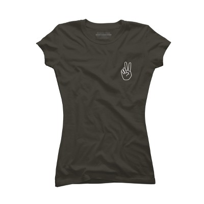 Junior's Design By Humans peace By desiredesign T-Shirt