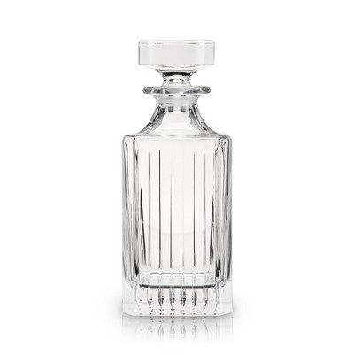 Elegant European Crystal Glass Liquor Decanter with Stopper