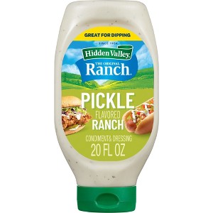Hidden Valley Easy Squeeze Pickle Flavored Ranch Topping and Dressing - 20 oz (Pack of 2) - 1 of 4