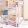 KTMBDW Low Bunk Bed Twin Over Twin, Floor Bunk Bed with Ladder, Twin Bunk Bed with Full Guardrails, Wooden Bunk Bed for Boys, Girls - 4 of 4