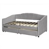 Twim Size Upholstered Daybed with Two Drawers and Wood Slat - 4 of 4