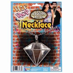 Forum Novelties Hip Hop Big Diamond Necklace Costume Jewelry - 1 of 1