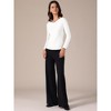 INSPIRE CHIC Women's Cowl Neck Long Sleeves Fitted Layering Soft T-Shirt - 2 of 4