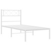 vidaXL Classic White Metal Bed Frame - Robust Steel Construction with Integrated Headboard - 3 of 4