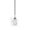 Toltec Lighting Paramount 1 - Light Pendant in  Matte Black/Brass with 5" Black Fusion Shade - 2 of 2