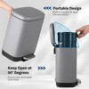 3.2 Gallon/12L Step Trash Can with Soft-Close Lid, Stainless Steel Garbage Can with Inner Bucket, Fingerprint Resistant, for Kitchen, Bathroom - 4 of 4