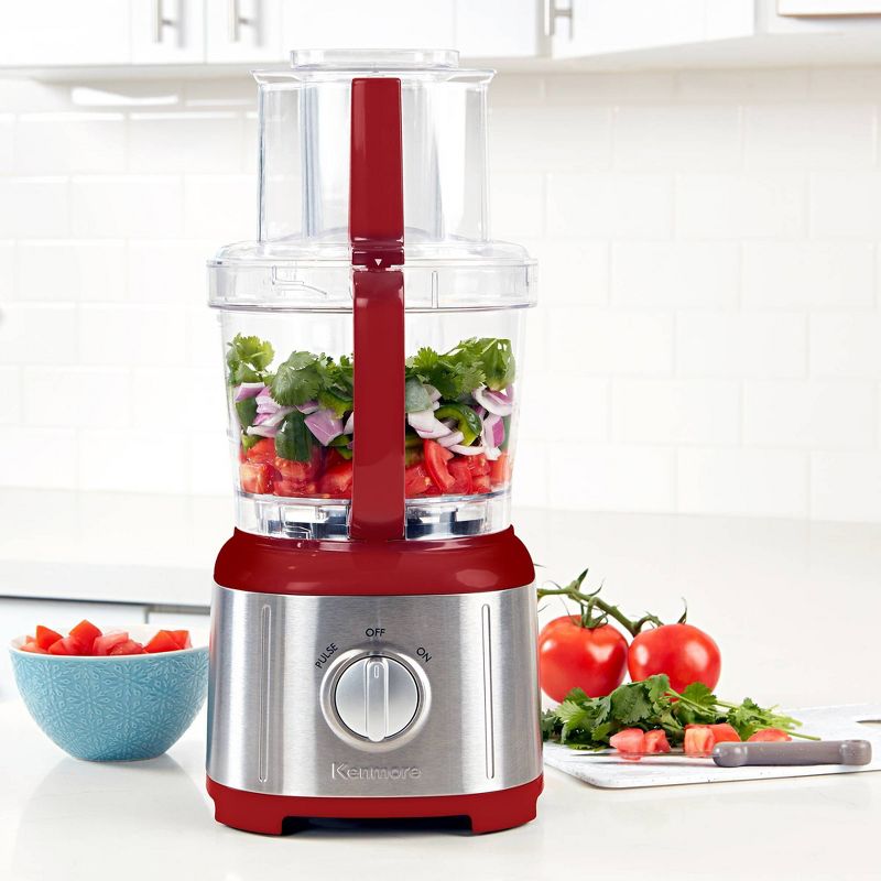 Kenmore 11-Cup Food Processor and Vegetable Chopper - Red/Silver, 4 of 7