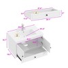 FUFU&GAGA Modern Wall-Mounted Bathroom Vanity with Faucet - White and Drawers - 4 of 4