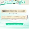Unique Bargains Aluminum Alloy Rulers with Centimeters Millimeters Inches and Conversion Table 2 Pcs - 2 of 4