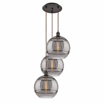 Rochester - 3 Light Cord Hung Multi Pendant In Industrial Style-40.88 Inches Tall and 18.5 Inches Wide