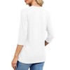 Tops for Women Summer Fall Shirts Basic 3/4 Sleeve Tees V Neck Tunics Casual Dressy Blouses - 3 of 3