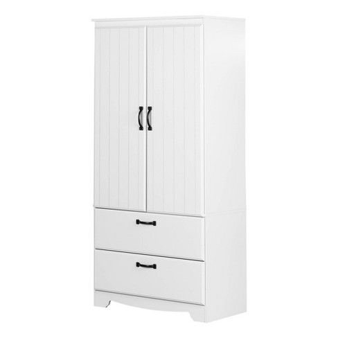 Homcom Portable Wardrobe Closet, Folding Bedroom Armoire, Clothes Storage  Organizer With Cube Compartments, Hanging Rod, Magnet Doors, White : Target