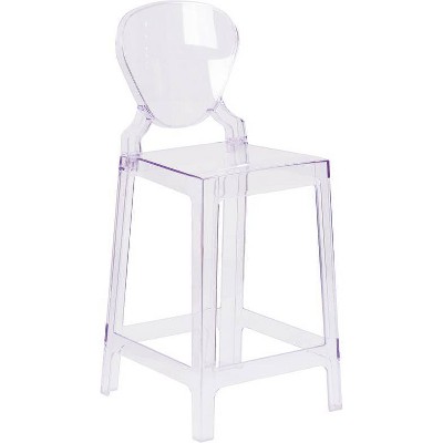 Ghost Counter Stool with Tear Back Clear - Riverstone Furniture Collection