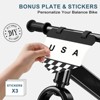 Itopfox Toddler Balance Bike for 2-5 Year Olds, No Pedal Toy Bike with Tool-Free Adjustment, Includes Custom Plate & 3 Stickers Black - 2 of 4