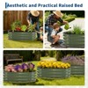 Acekool Galvanized Raised Garden Bed Kit, Oval Open-Bottom Metal Planter Box for Vegetables, Flowers, Herbs and Fruits - 4 of 4