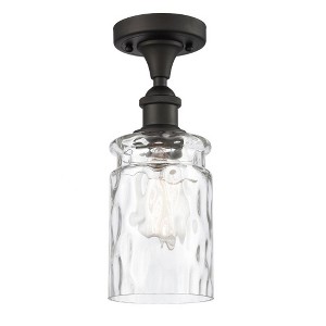 Candor - 1 Light Semi-Flush Mount In Industrial Style-13 Inches Tall and 4.75 Inches Wide - 1 of 1