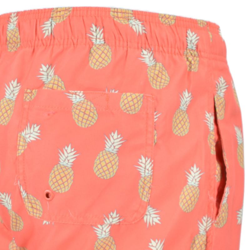Burnside Men's Bathing Suit Stretch 5" Inseam | Coral Pineapples, 4 of 5