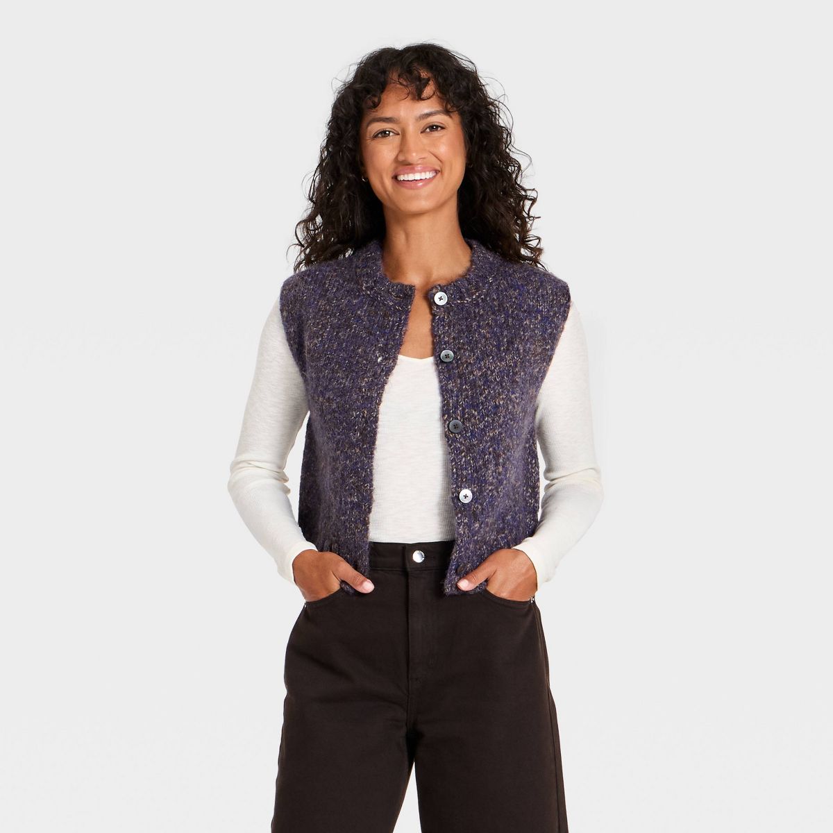 Women's Button-Up Sweater Vest - Universal Thread™