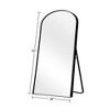 Spassway Arched Metal Full Length Mirror with Bracket Decorative Freestanding Mirror Accent Dressing Mirror for Living Room Bedroom - 4 of 4