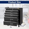 5-Drawer Rolling Tool Chest, Portable Tool Box with Wheels and Locking System, Mobile Tool Cabinet Organizer for Garage, Workshop, Repair Shop, Black - 2 of 4