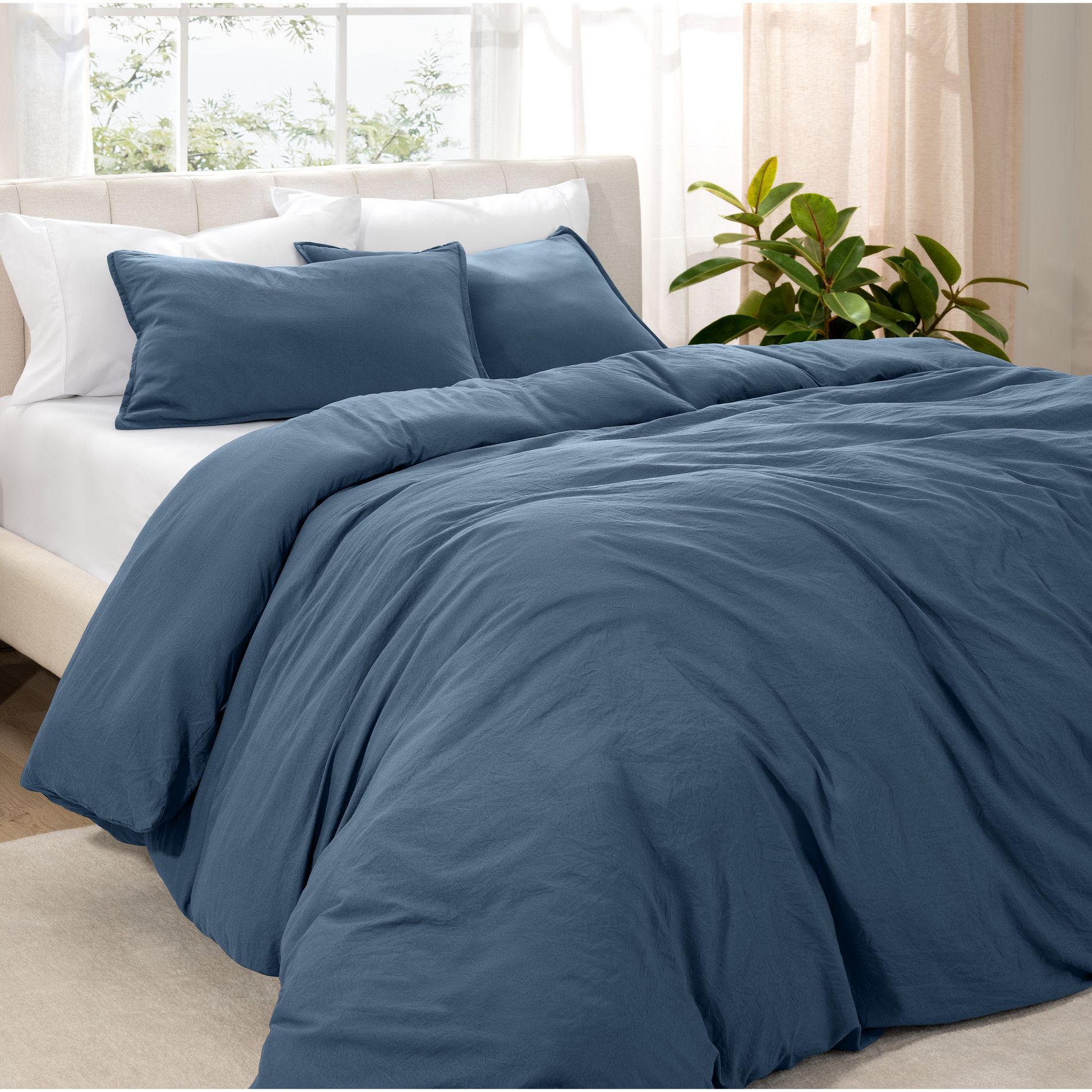 Washed Duvet Cover & Sham Set - Extra Soft, Easy Care by Bare Home, Comforter Not Included