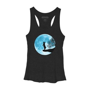 Women's Design By Humans Moon Bunny By Maryedenoa Racerback Tank Top - 1 of 3