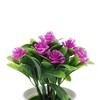 Unique Bargains Artificial Plants Leaf with Curled Rose Plastic 4.72"x4.72"x6.30" 1 Pcs - 4 of 4