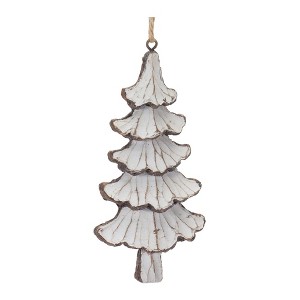 Melrose Carved Pine Tree Ornament (Set of 12) - 1 of 4