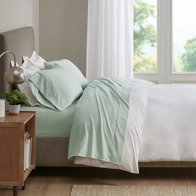 Full Aqua Microfiber Cooling Sheet Set for All Night Comfort