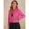 INSPIRE CHIC Women's Notch Lapel Buttons Office Long Sleeve Casual Blazer - 3 of 4