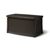 Suncast Outdoor Resin Wicker Coffee Table, Java & 73 Gal Resin Deck Box, Mocha - 2 of 4